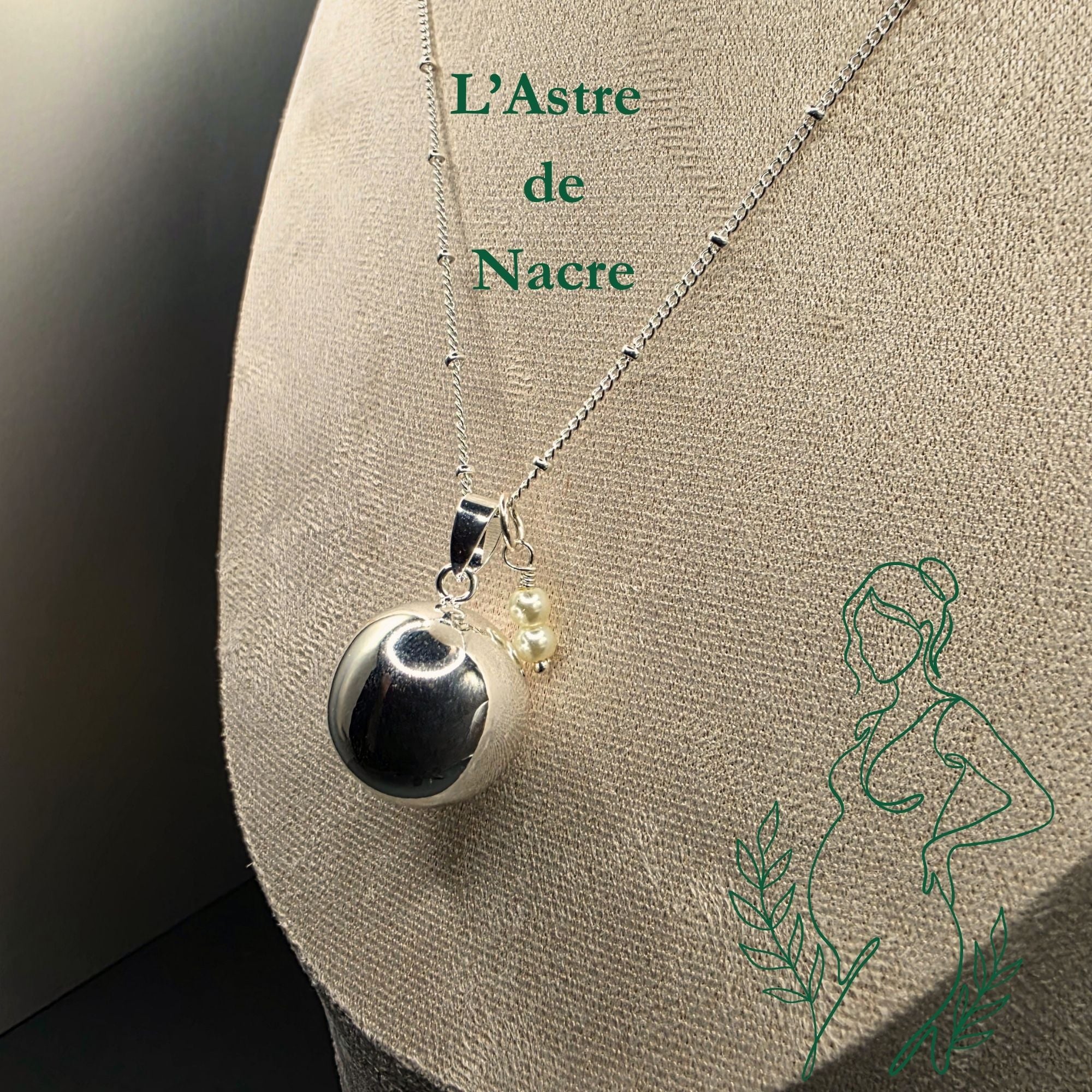 Amulette d’Argent Pur - L’Astre de Nacre