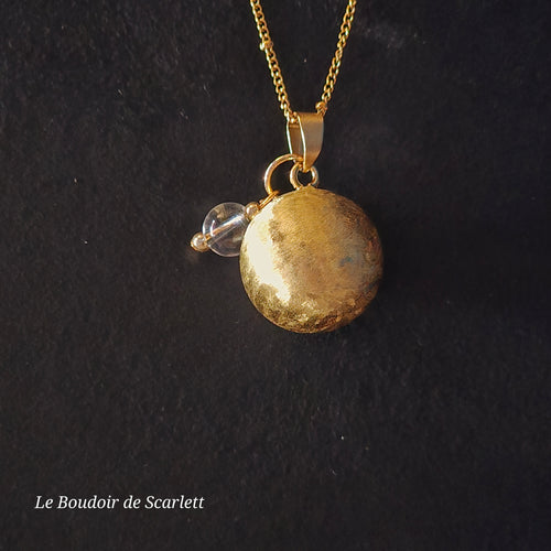 Amulette d'Or Brossé - Le Voile de Soie