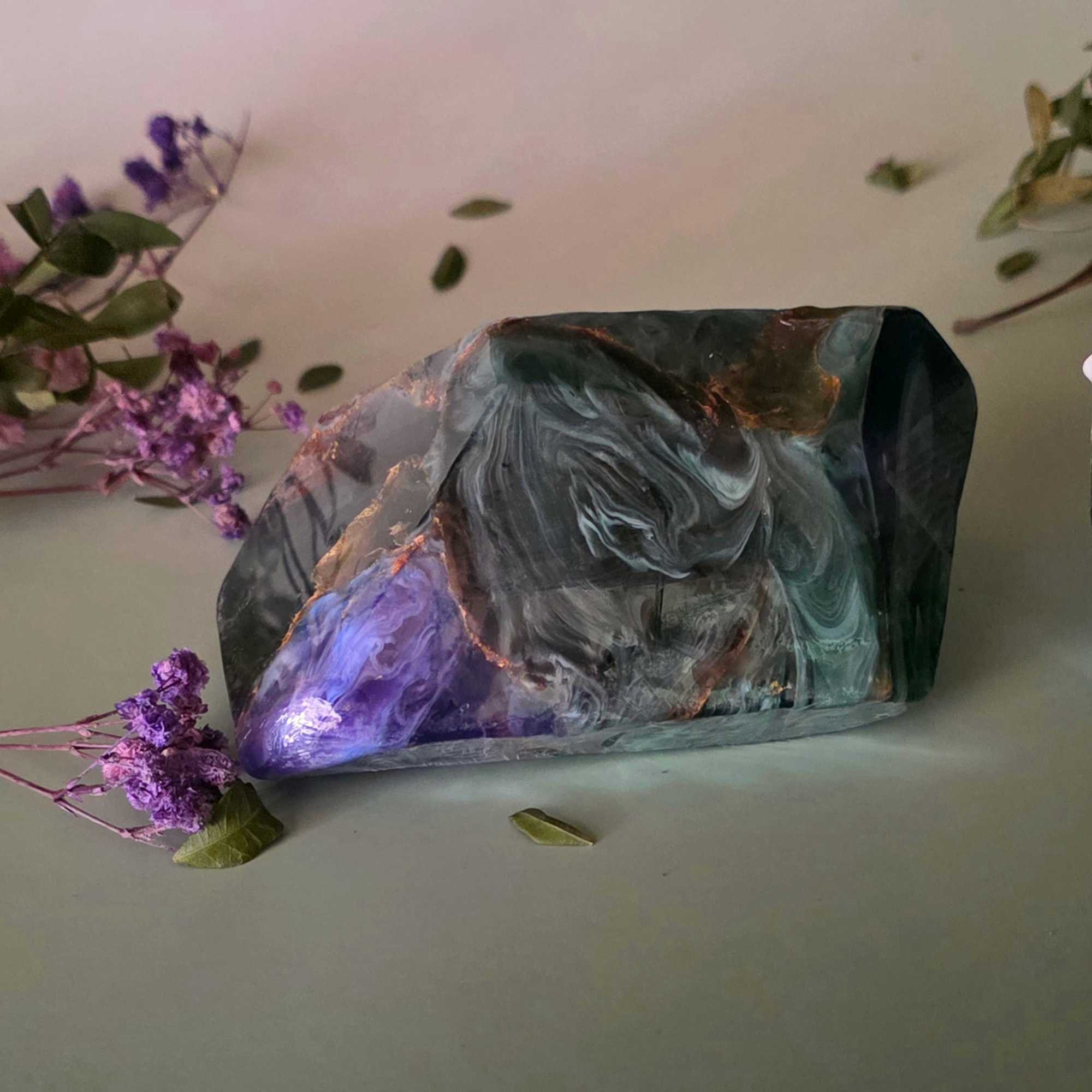 Savon artisanal - Le Secret d'Amazonie (Azurite Malachite)