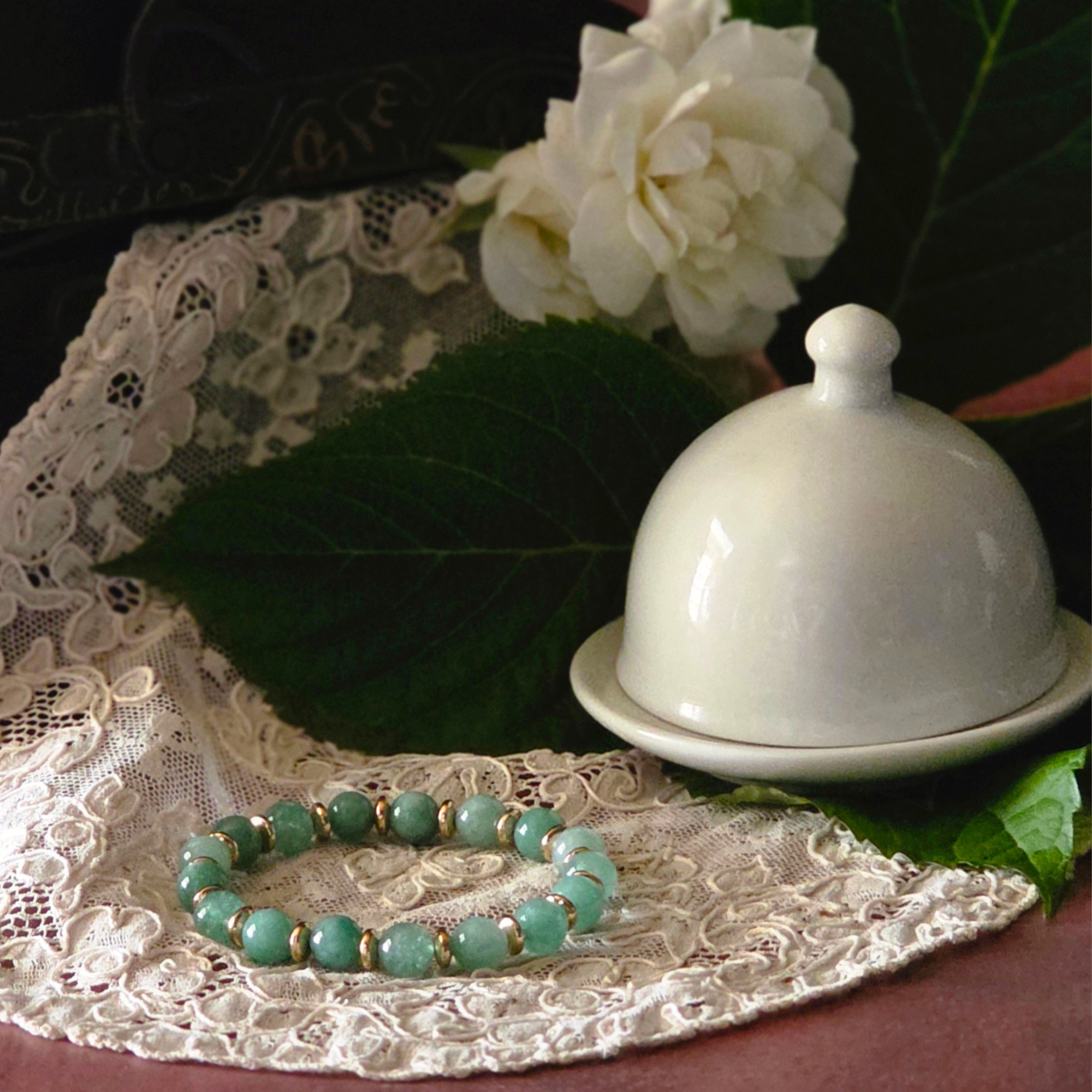 Bracelet en Pierres Naturelles Caixa Péridot • Prospérité