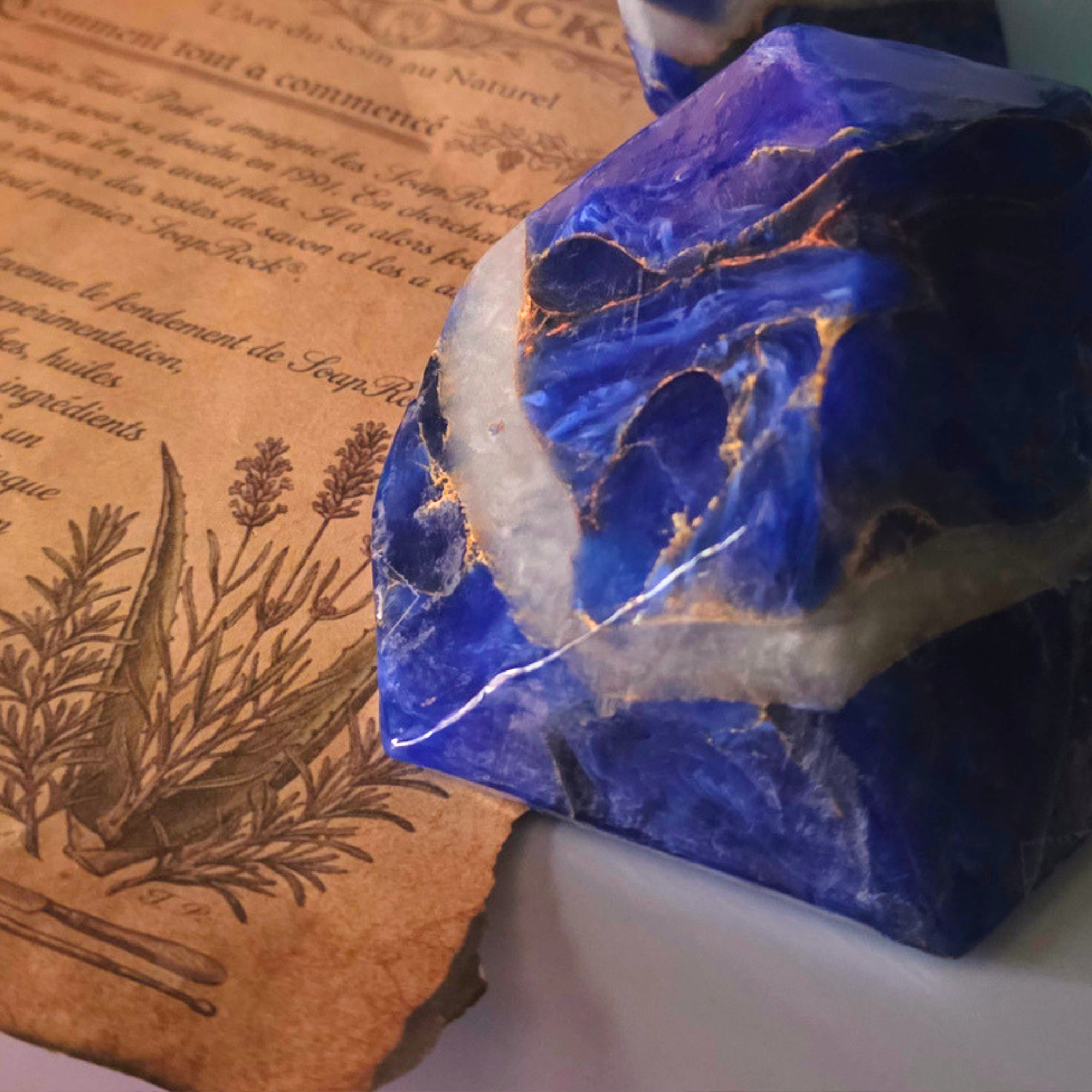 Savon artisanal - Le Lingot d'Outre-mer CÉLESTE (Lapis Lazuli)