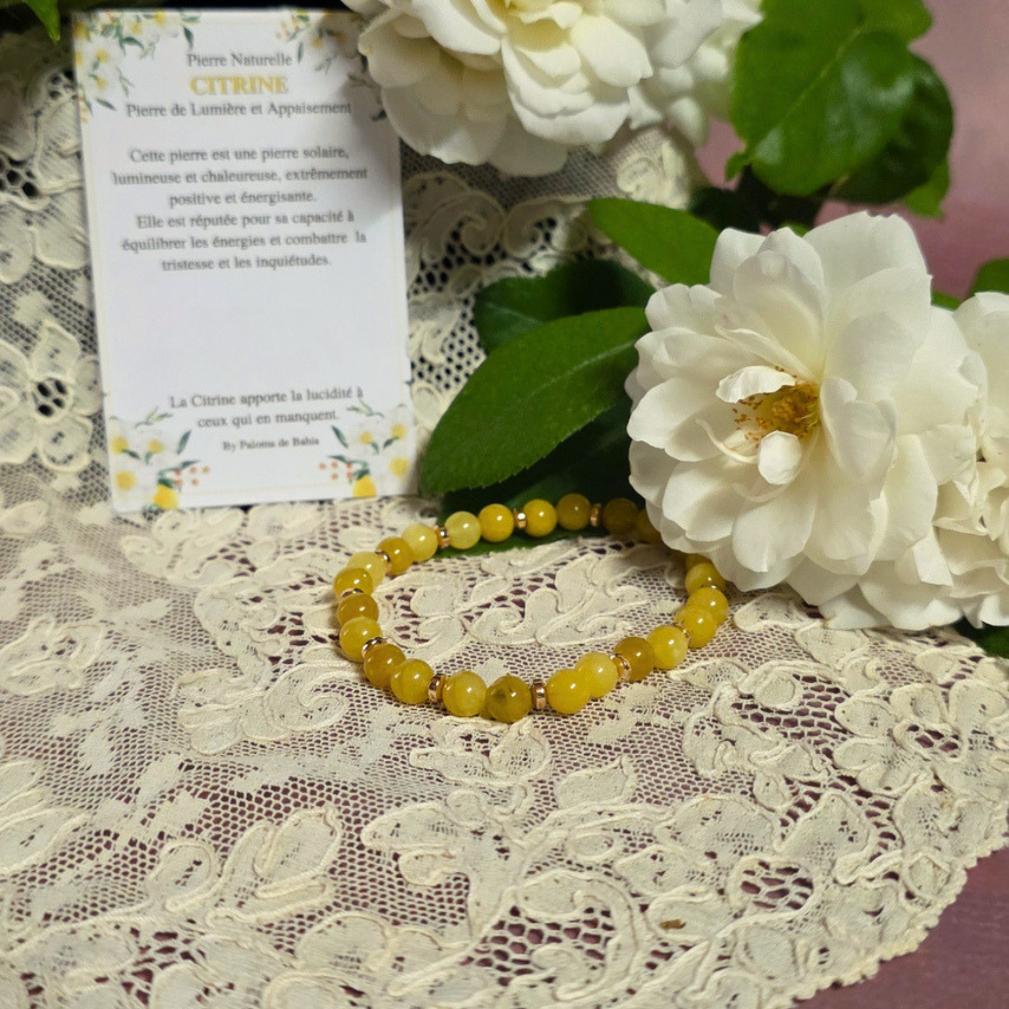 Bracelet en Pierres Naturelles Caixa Citrine Joie • Abondance • Confiance