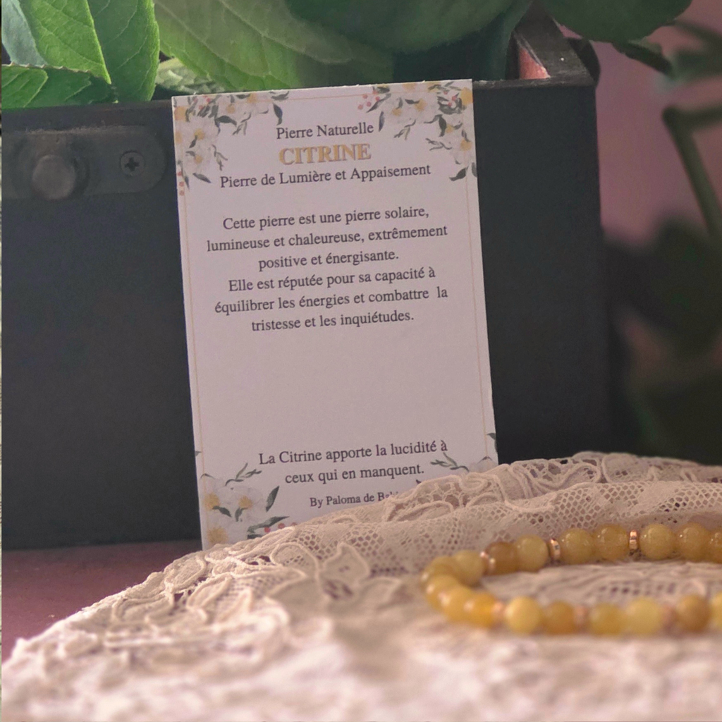 Bracelet en Pierres Naturelles Caixa Citrine Joie • Abondance • Confiance