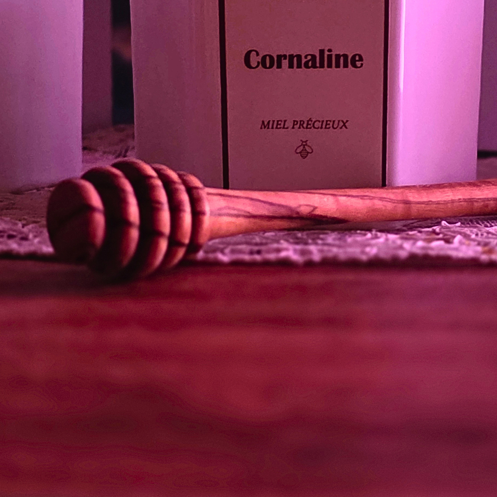Cuillère à miel artisanale en bois d'olivier