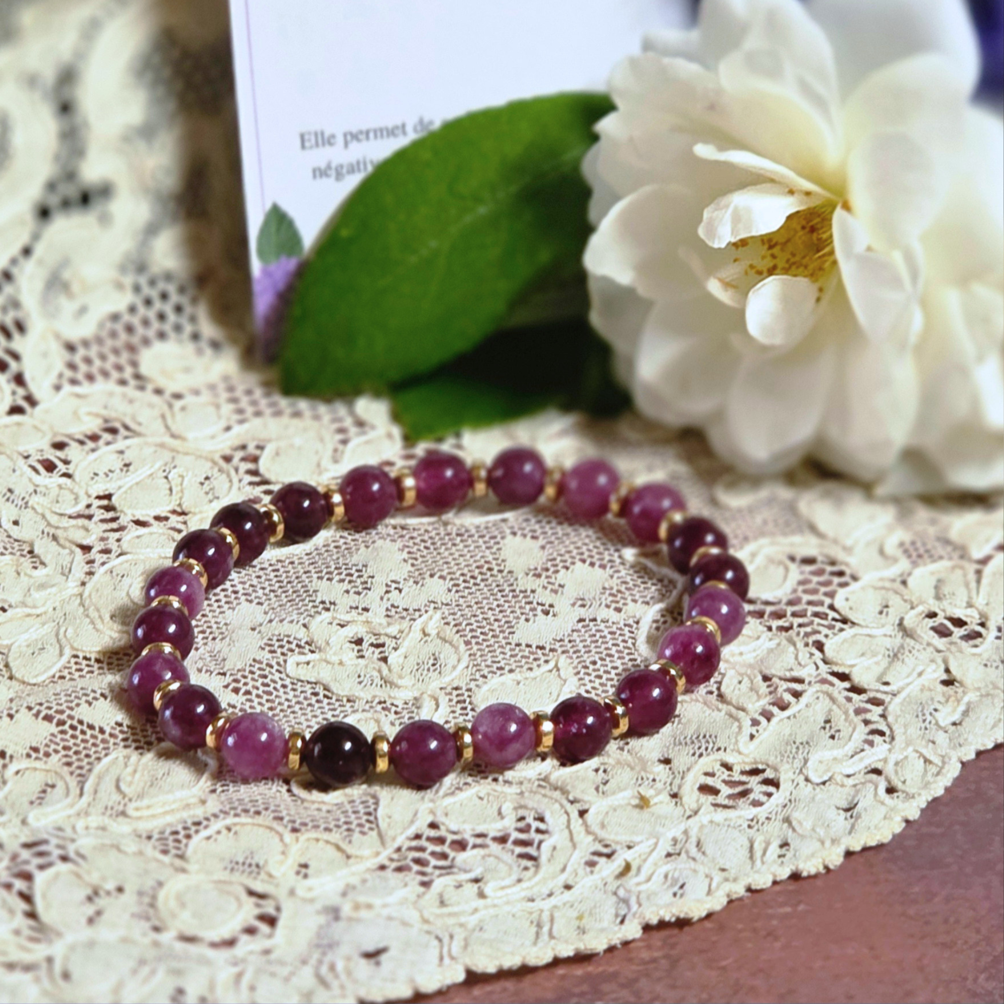 Bracelet en Pierres Naturelles Caixa Sugilite Protection • Apaisement • Élévation